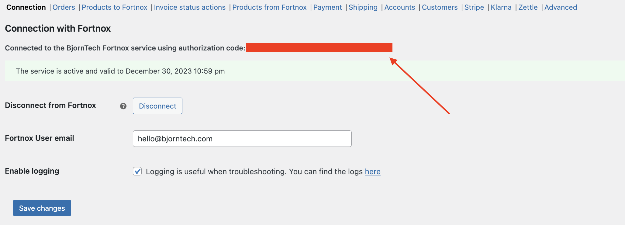 How do I find my Fortnox Hub authorization code? – BjornTech